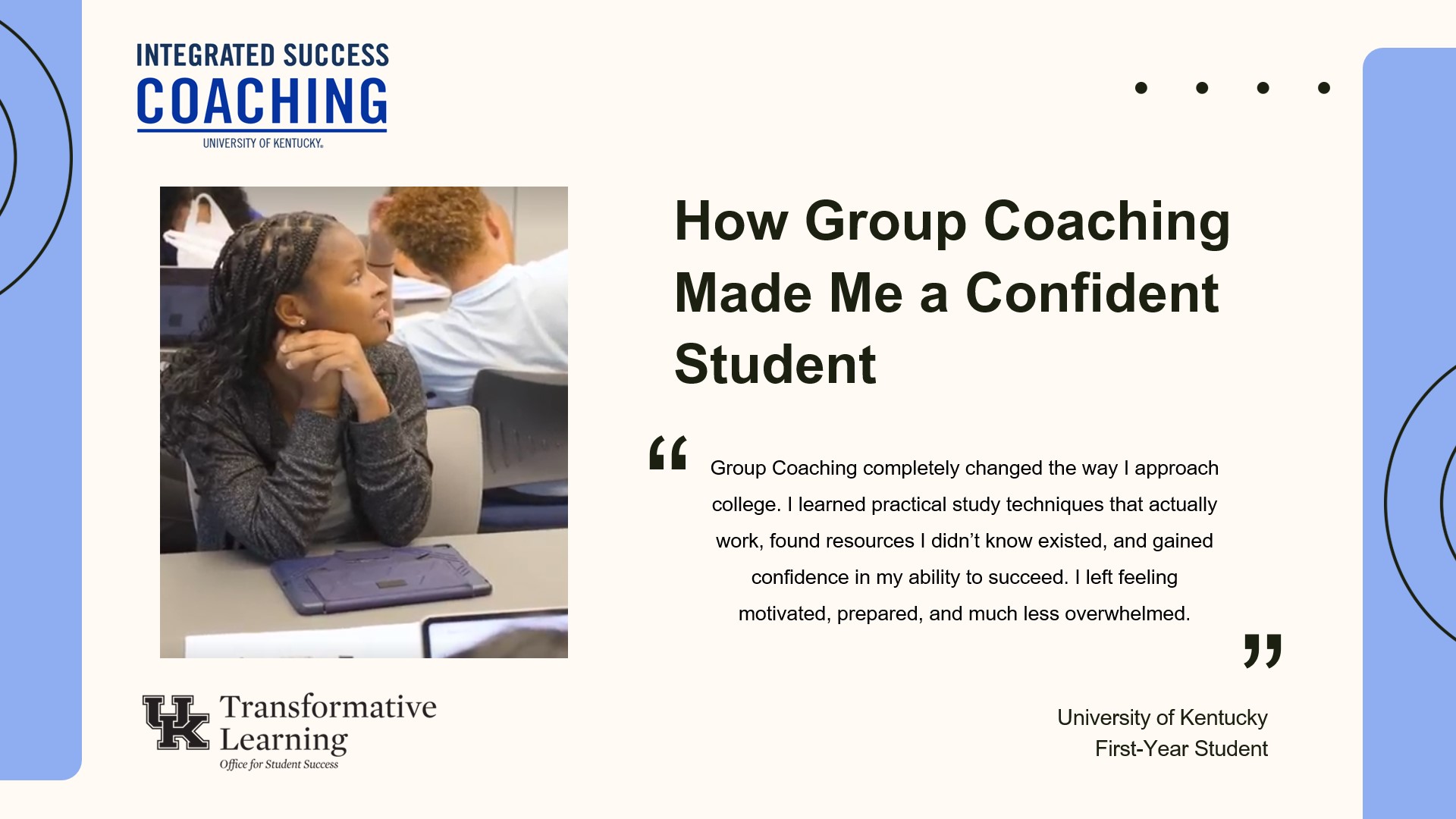 Group Coaching Builds Confidence