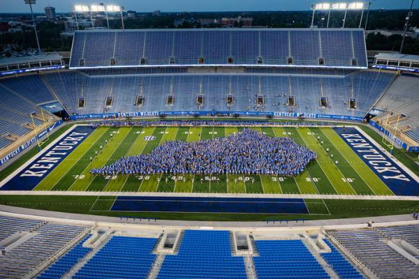 Students will gather at Big Blue U this year to have their class photo taken at Kroger Field. | Mark Cornelison, UK Photo.
