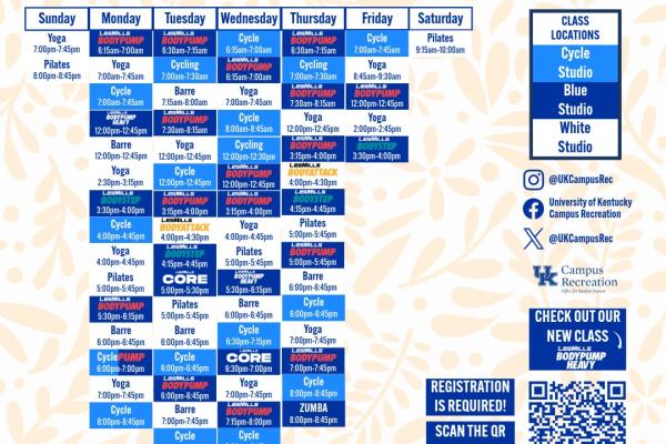 Alumni Gym Group Fit Schedule 2026
