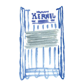 Watercolor of a newstand