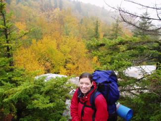 Fall color backpacking in the fog
