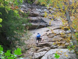 Climbing at the Red