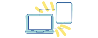 icon of a laptop and iPad