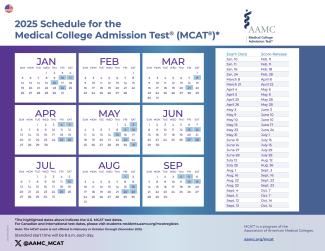 MCAT Calendar 2025