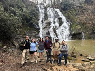 Group photo at waterfall hike
