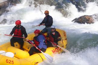 Leah white water rafting with Adventure Trips