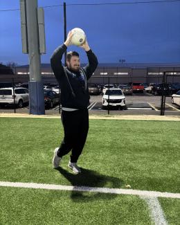 Nathan playing soccer