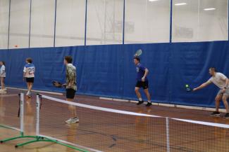 students play pickleball with intramural sports