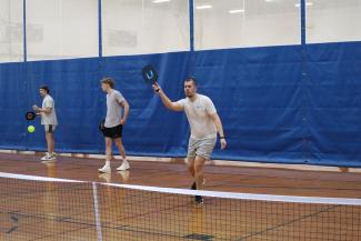 students play pickleball with intramural sports