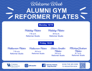 Alumni Gym Reformer Theme Week Schedule