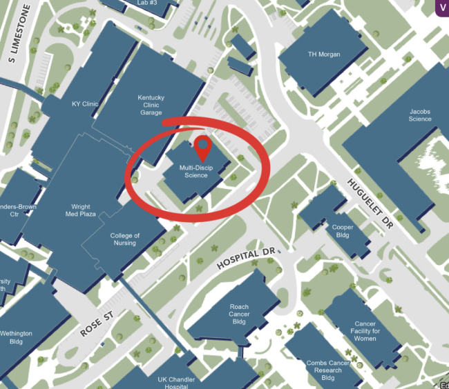 UKY interactive map of MDS location