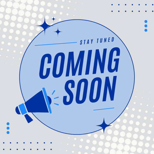 Coming soon announcement.