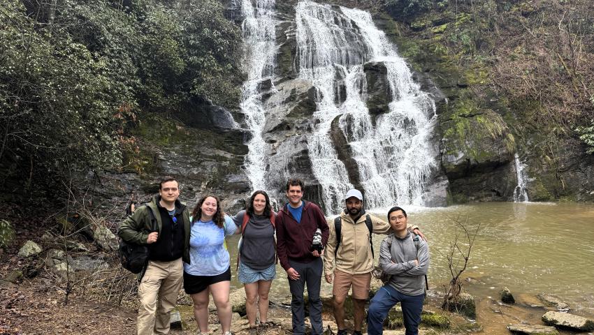 Group photo at waterfall hike