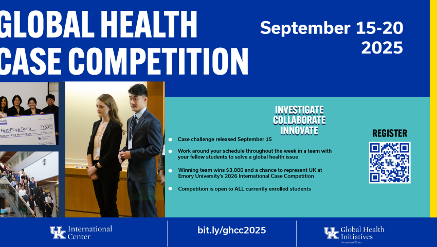 Global Health Case Competition, September 15-20, 2025. 