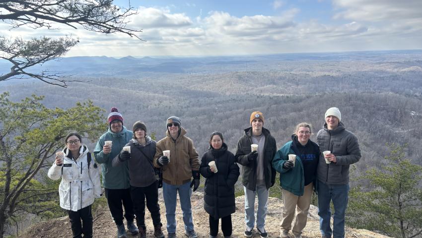Hiking and hot chocolate at Pilot Knob