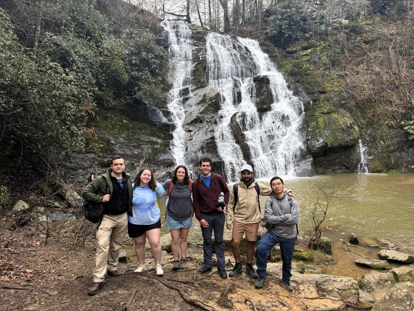 Group photo at waterfall hike