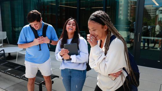 group of students outside 