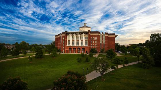 William T Young library at sunrise.