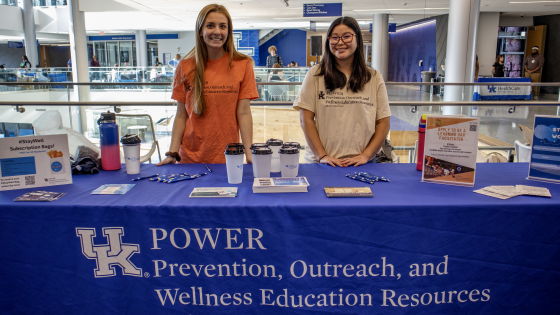 students at power event