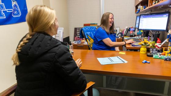 Student and advisor meeting