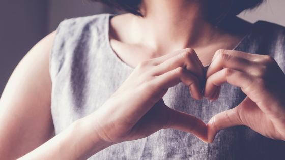 Hands in a heart shape