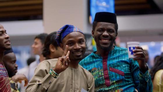 two students smiling 