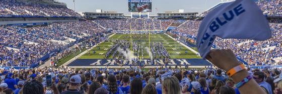 Student section of Kroger Field on a gameday.