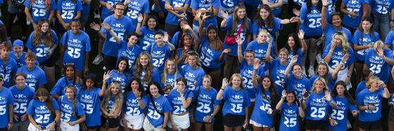 Close up of students at Big Blue U