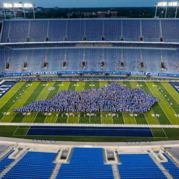 Students will gather at Big Blue U this year to have their class photo taken at Kroger Field. | Mark Cornelison, UK Photo.